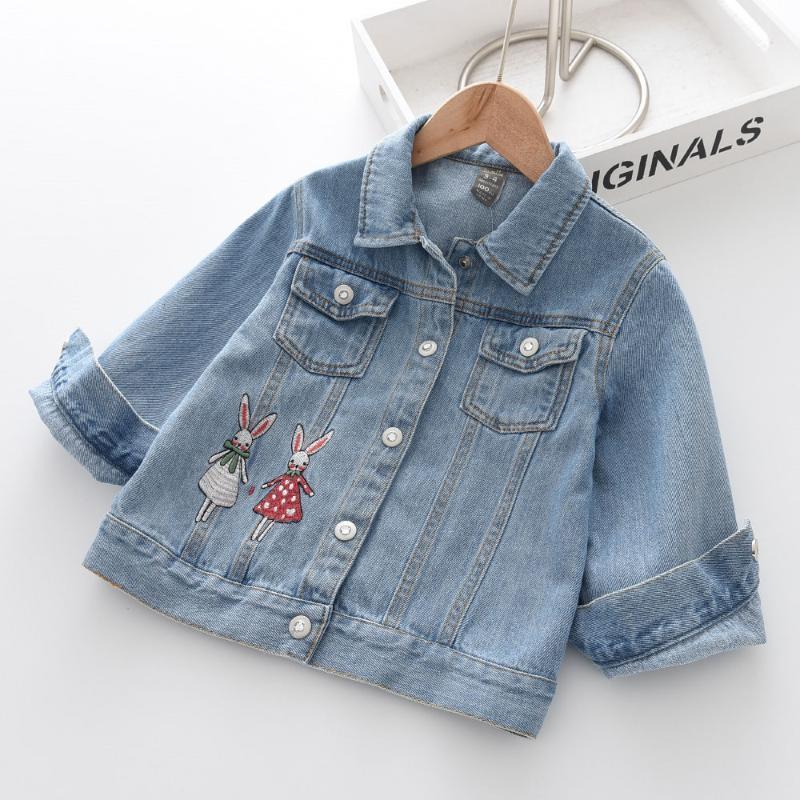 Jackets Fashion Girls Denim Coat Children Autumn Embroidery Kids Jeans Outerwear, Blue;gray
Jackets Fashion Girls Denim Coat Children Autumn Embroidery Kids Jeans Outerwear, Blue;gray