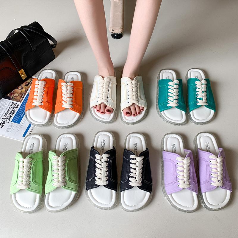 Slippers 2021 Style Casual Women Mesh Flat Cross-tied Slides Comfortable Low Heels Non-slip Summer Canvas Zapatillas Mujer, Blue
Slippers 2021 Style Casual Women Mesh Flat Cross-tied Slides Comfortable Low Heels Non-slip Summer Canvas Zapatillas Mujer, Blue
