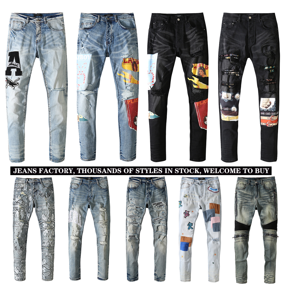 Mens Jeans Trendy Brand Casual Printed Denim Trousers Men and Women Were Thin Pants, Blue
Mens Jeans Trendy Brand Casual Printed Denim Trousers Men and Women Were Thin Pants, Blue