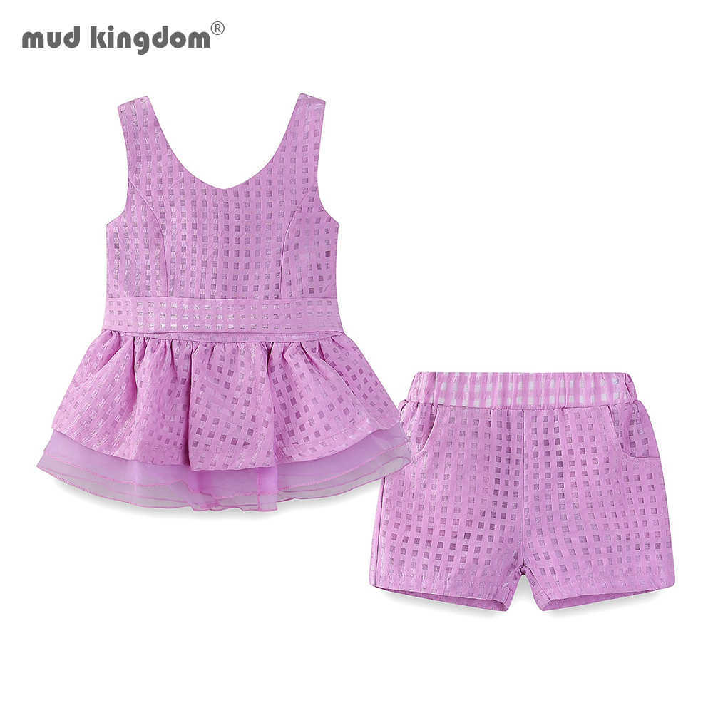 Mudkingdom Girls Shorts Set Chiffon Plaid Solid Ruffle Hem Summer Clothes 210615, White
Mudkingdom Girls Shorts Set Chiffon Plaid Solid Ruffle Hem Summer Clothes 210615, White