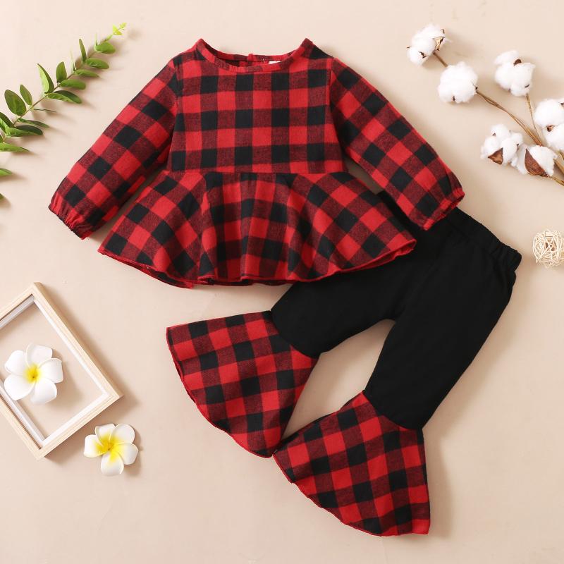 Clothing Sets Plaid Printed Baby Girl Clothes Set Long Sleeve Ruffles Tops+flare Pants Outfits Kids Costume Conjuntos De Menina L5, White
Clothing Sets Plaid Printed Baby Girl Clothes Set Long Sleeve Ruffles Tops+flare Pants Outfits Kids Costume Conjuntos De Menina L5, White