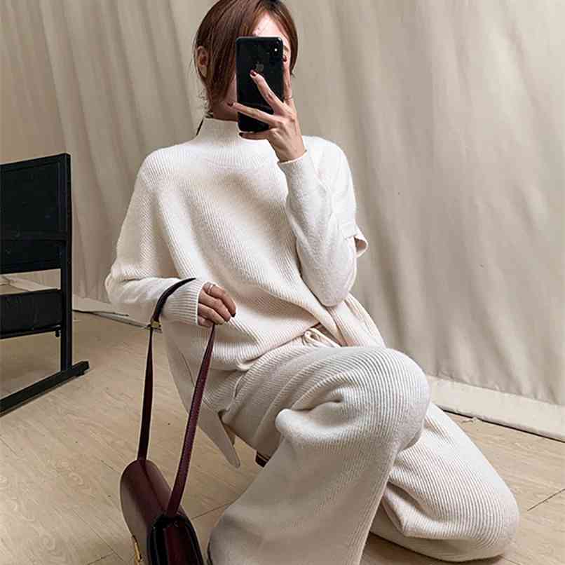 Fashion Suit Women Winter Knitted Turtleneck pullover Sweater + Vest Knit wide leg Pants 3pcs Clothes Set 210520, Apricot
Fashion Suit Women Winter Knitted Turtleneck pullover Sweater + Vest Knit wide leg Pants 3pcs Clothes Set 210520, Apricot