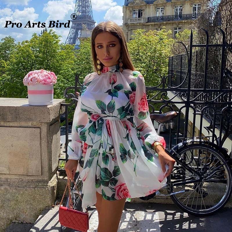 Women Chiffon Floral Dress Ladies Above Knee Mini Empire Beach Style Dresses High Waist Belt Vestido Turtle Neck Fashion Costume
Women Chiffon Floral Dress Ladies Above Knee Mini Empire Beach Style Dresses High Waist Belt Vestido Turtle Neck Fashion Costume