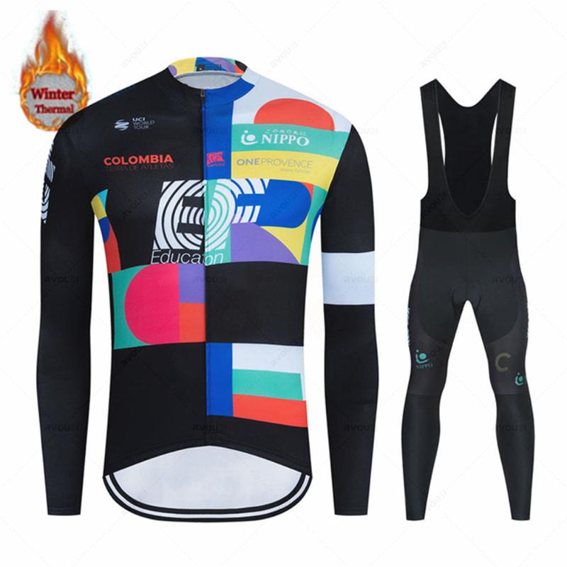 Racing Sets EF Team Nippo UCI Thermal Fleece Bike Jacket Suit Men Winter Long Sleeve Cycling Coat Kit Warm Set Bicycle ColombiaCiclismo Ropa, Black;blue
Racing Sets EF Team Nippo UCI Thermal Fleece Bike Jacket Suit Men Winter Long Sleeve Cycling Coat Kit Warm Set Bicycle ColombiaCiclismo Ropa, Black;blue