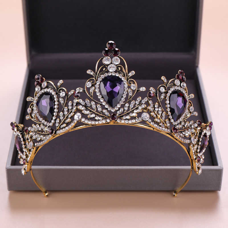 KMVEXO 2019 New Baroque Purple Crystal Tiara Crown Bridal Hair Accessories Brides Tiaras Wedding Headpiece Princess Queen Diadem H0827
KMVEXO 2019 New Baroque Purple Crystal Tiara Crown Bridal Hair Accessories Brides Tiaras Wedding Headpiece Princess Queen Diadem H0827