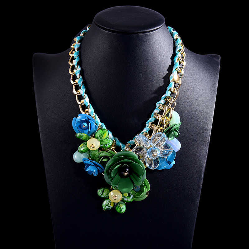 UDDEIN Statement Mixed Color Rose Flower Collier Handand Weaving Double Chunky Chain Choker Maxi Necklace Party Jewelry
UDDEIN Statement Mixed Color Rose Flower Collier Handand Weaving Double Chunky Chain Choker Maxi Necklace Party Jewelry