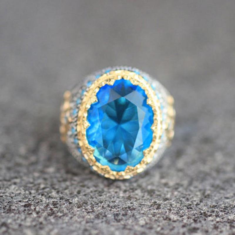 Wedding Rings Retro Luxury Blue Crystal Round Ring For Men Anniversary Party Engagement Jewelry Gift
Wedding Rings Retro Luxury Blue Crystal Round Ring For Men Anniversary Party Engagement Jewelry Gift