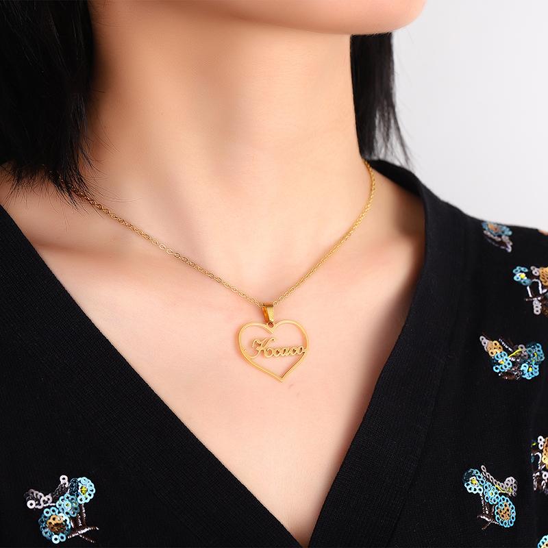 Pendant Necklaces Personalized Name Necklace Gold Plated Butterfly Heart Stainless Steel Women Fashion Chain Unique Cut Gift
Pendant Necklaces Personalized Name Necklace Gold Plated Butterfly Heart Stainless Steel Women Fashion Chain Unique Cut Gift