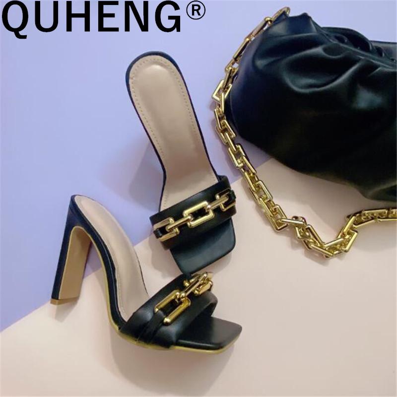 Women's Sandals Slippers 2021 Fashion Square Chain Super High Heel Ladies Sexy Red Fine Head, Black
Women's Sandals Slippers 2021 Fashion Square Chain Super High Heel Ladies Sexy Red Fine Head, Black