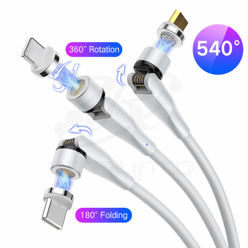 Magnetic Charging Cable 540 Rotate Magnet Charger For iPhone Xiaomi Samsung Micro USB Type C Cables 90 Degree Wire Cord, Black
Magnetic Charging Cable 540 Rotate Magnet Charger For iPhone Xiaomi Samsung Micro USB Type C Cables 90 Degree Wire Cord, Black