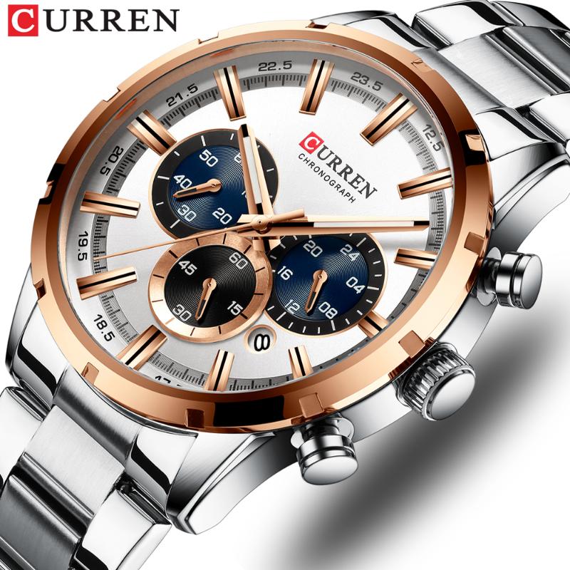 Wristwatches CURREN Luxury Mens Stainless Steel Band For Men Casual Fashion Quartz Clock Chronograph Watch With Date, Slivery;brown
Wristwatches CURREN Luxury Mens Stainless Steel Band For Men Casual Fashion Quartz Clock Chronograph Watch With Date, Slivery;brown