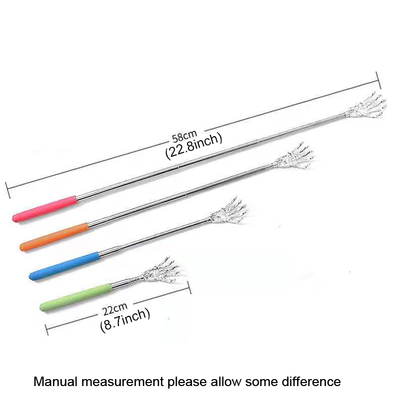 Telescopic Extendable Anti Itch Claw Scratching Massager Massage Tools Portable Adjustable Back Scratcher Stainless Steel Eliminating Dorsum Itching H