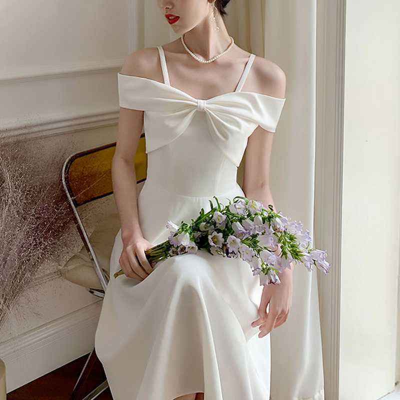Summer Bowknot White Long Dres Elegant Chic Wedding Sleeveless Female Sklinky Slim Vacation Prom Korean 210604, White strap dress
Summer Bowknot White Long Dres Elegant Chic Wedding Sleeveless Female Sklinky Slim Vacation Prom Korean 210604, White strap dress