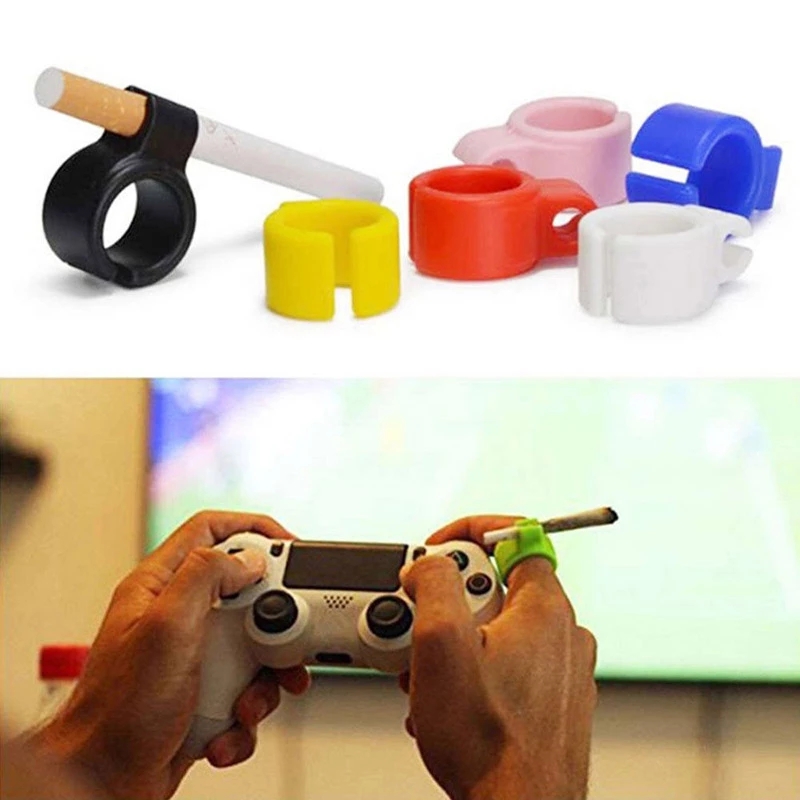 Silicone Smoker Finger Ring Hand Rack Cigarette Holder Smoking Accessories for Game Player Driver Hands Free
Silicone Smoker Finger Ring Hand Rack Cigarette Holder Smoking Accessories for Game Player Driver Hands Free