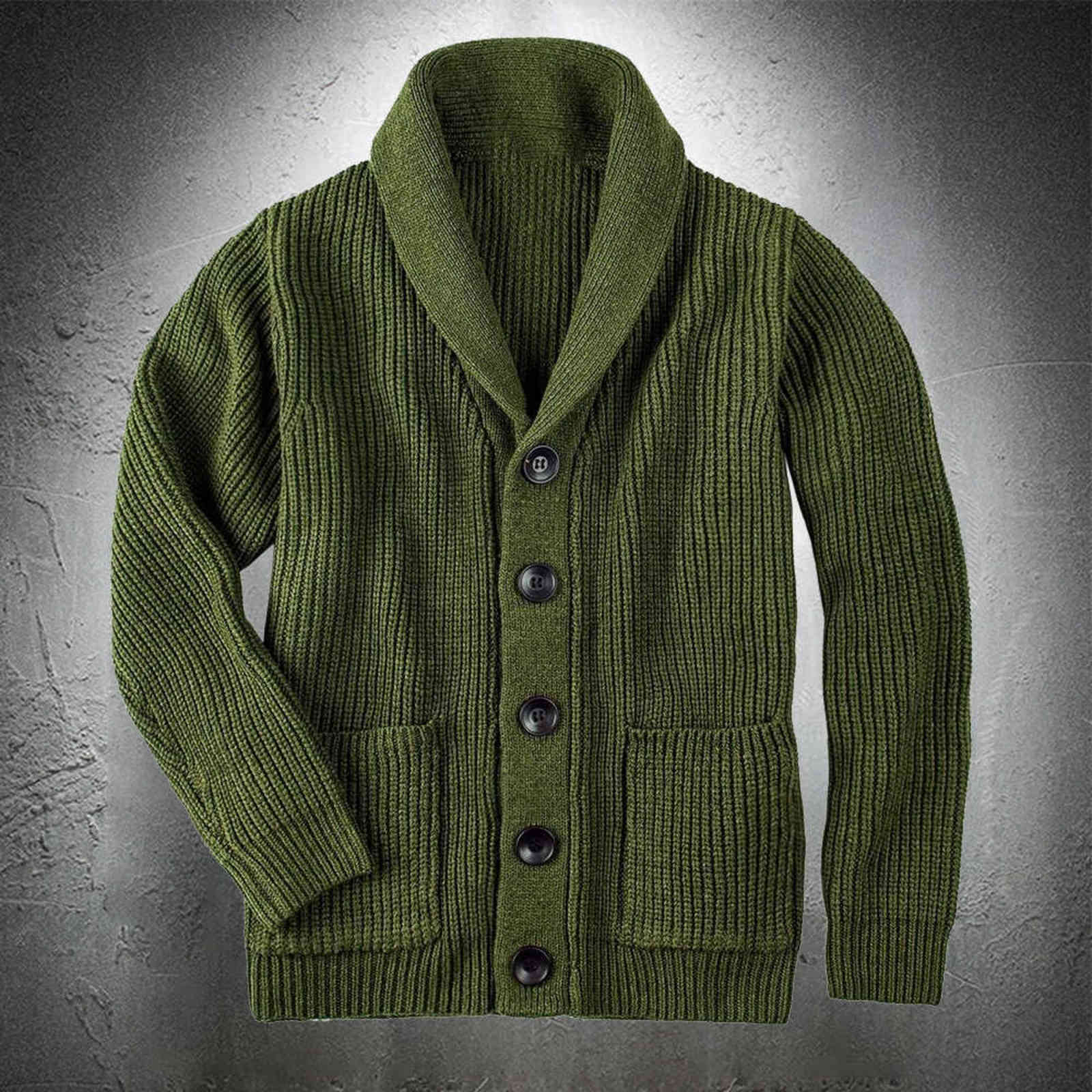 Army Green Cardigan Sweater Men Sweater Coat Coarse Wool Sweater Thicken Warm Casual Coat Men Fashion Clothing Button Up 211109, Khaki
Army Green Cardigan Sweater Men Sweater Coat Coarse Wool Sweater Thicken Warm Casual Coat Men Fashion Clothing Button Up 211109, Khaki