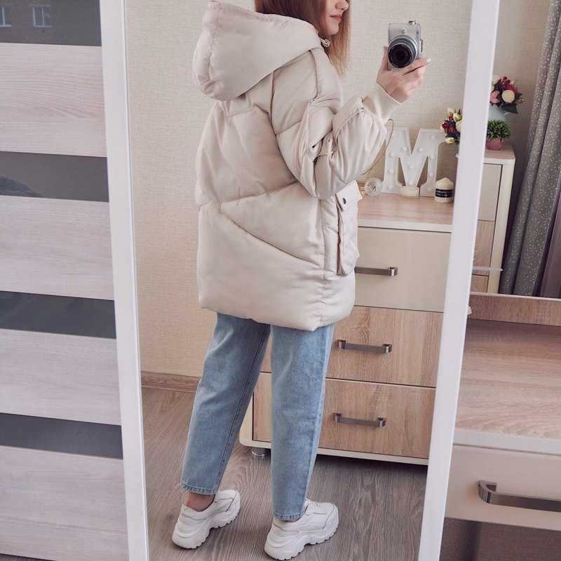 Korean Loose Puffer Jacket Oversize Women's Short Winter Female Coat Women Thickened Parka Feminina Harajuku Outerwear Hood 211007wtt