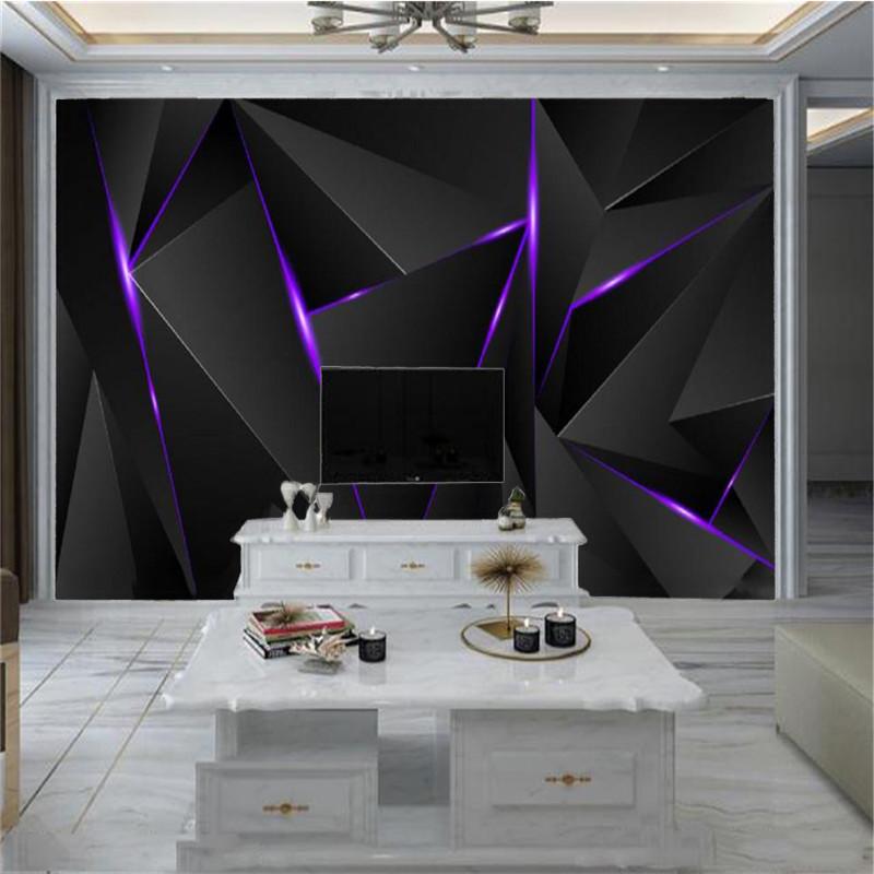 3d Wallpaper Three-dimensional Black Living Room Bedroom Home Decor Wall Covering 3d stereoscopic wallpaper