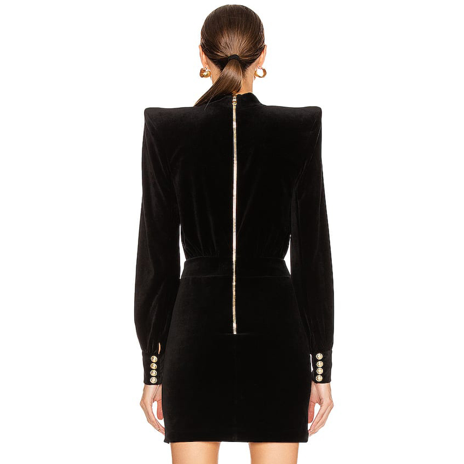 Winter Women Long Sleeve Hollow Out Mini Dress Sexy Black Turtleneck Club Celebrity Evening Runway Party Dresses 210423