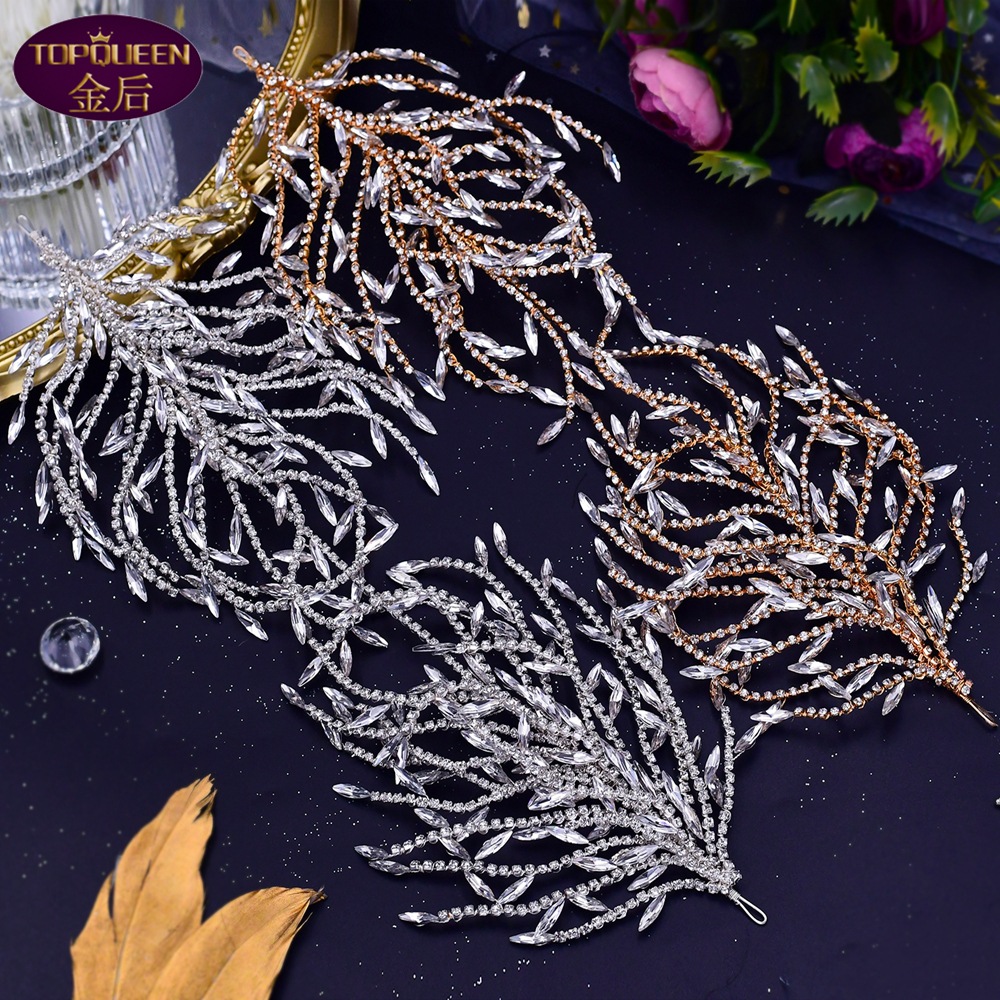 Wedding Crystal Diamond Bridal Tiara Baroque Beautiful Crown Bride Ladies Jewelry Diamond Crowns Bride Wedding Crown Accessories European Retro Palace