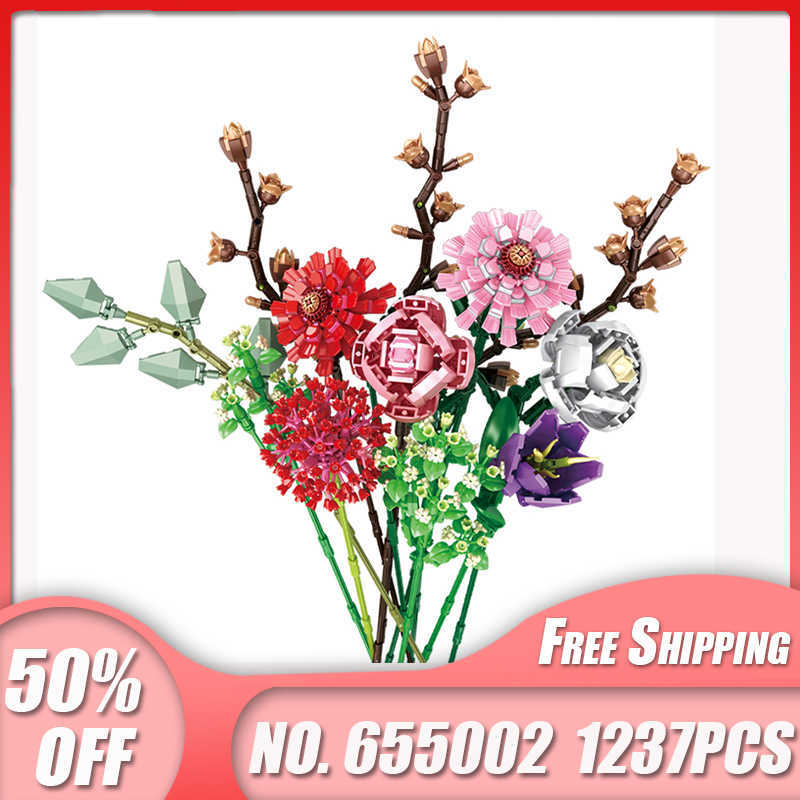 Creator Expert DIY Compatible 10280 Flowers Bouquet Rose Moc Plants Building Blocks Bricks Kids Toys Girls Birthday Gifts Q0823
Creator Expert DIY Compatible 10280 Flowers Bouquet Rose Moc Plants Building Blocks Bricks Kids Toys Girls Birthday Gifts Q0823