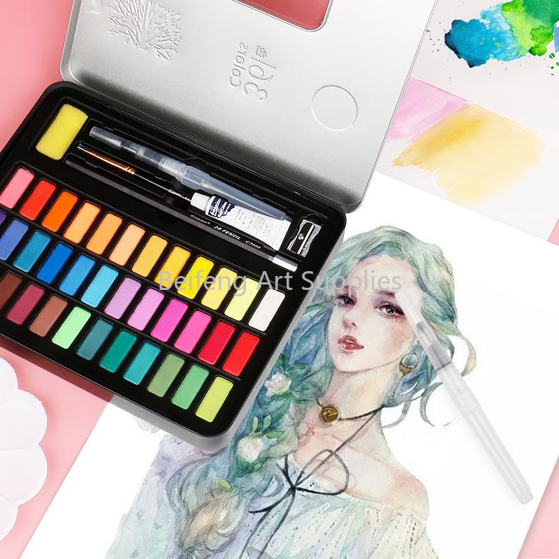 Gift Sets Goingione 48 Color Travel Watercolor Paint Set Portable Metal Box Paint, Beginner Painting Paper Supplies
Gift Sets Goingione 48 Color Travel Watercolor Paint Set Portable Metal Box Paint, Beginner Painting Paper Supplies