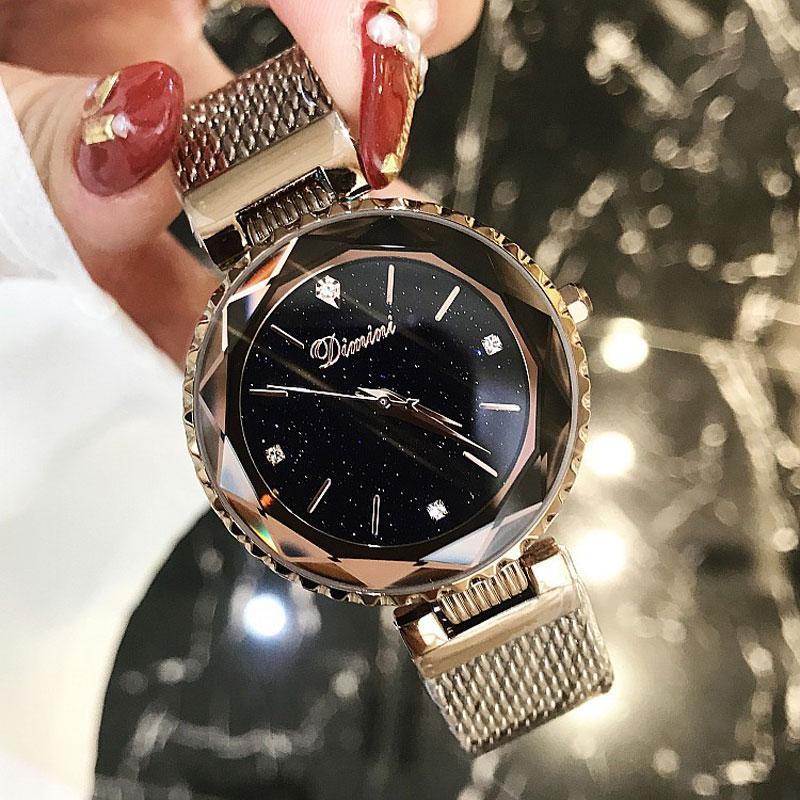 Wristwatches Top Casual Clock Ladies Wrist Watch Relogio Feminino Gold Purple Mesh Stainless Steel Watches Women, Blue
Wristwatches Top Casual Clock Ladies Wrist Watch Relogio Feminino Gold Purple Mesh Stainless Steel Watches Women, Blue