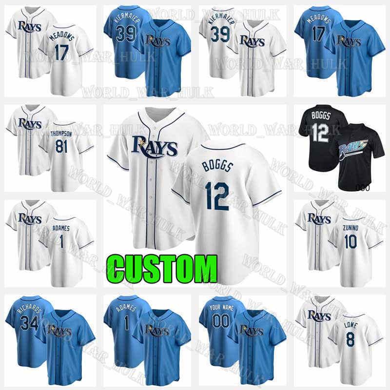 12 Wade Boggs Rays Jerseys 39 Kevin Kiermaier 81 Ryan Thompson 20 Tyler Glasnow Willy Adames Baseball Jersey 2021 Tampa Custom Bay, Blue;black
12 Wade Boggs Rays Jerseys 39 Kevin Kiermaier 81 Ryan Thompson 20 Tyler Glasnow Willy Adames Baseball Jersey 2021 Tampa Custom Bay, Blue;black
