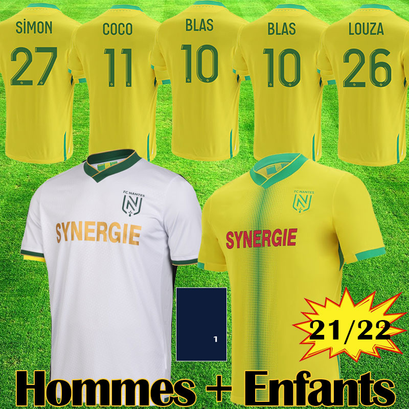 21 22 Maillots Nantes FC soccer jerseys maillot de foot kits 2021 2022 white jersey SIMON LOUZA A TOURE BLAS COCO COULIBALY football shirts equipment, Kids home
21 22 Maillots Nantes FC soccer jerseys maillot de foot kits 2021 2022 white jersey SIMON LOUZA A TOURE BLAS COCO COULIBALY football shirts equipment, Kids home