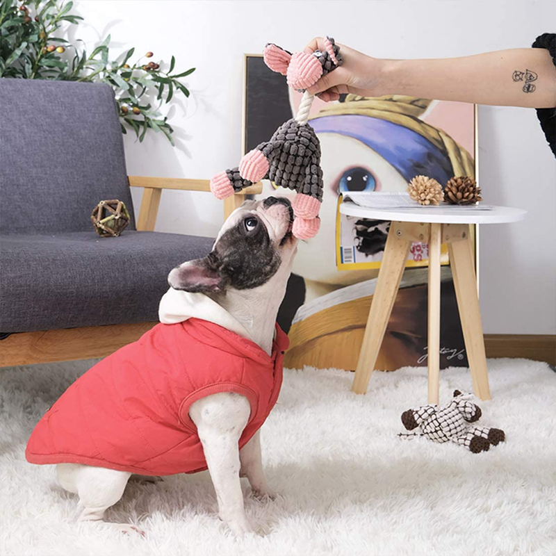 free shipping Plush Dog Chews Toys to Puppy Durable Stuffed Animal Chew with Squeakers Cute Soft Pet Training Supplies of Teeth Cleaning for Small Med