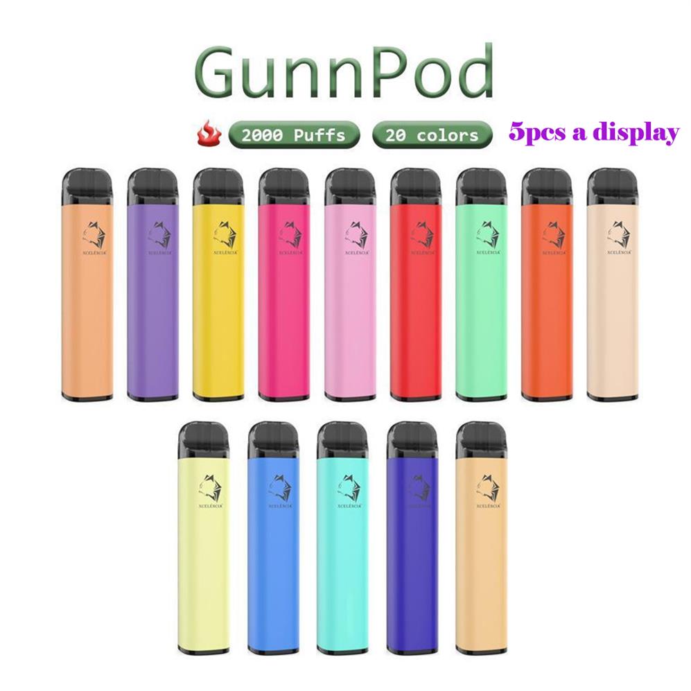 Gunnpod E Cigarettes Disposable Vape Pod Device 2000 Puffs 1250mAh Battery 8ml Cartridge Vape Pen 20 Colorsa05
Gunnpod E Cigarettes Disposable Vape Pod Device 2000 Puffs 1250mAh Battery 8ml Cartridge Vape Pen 20 Colorsa05