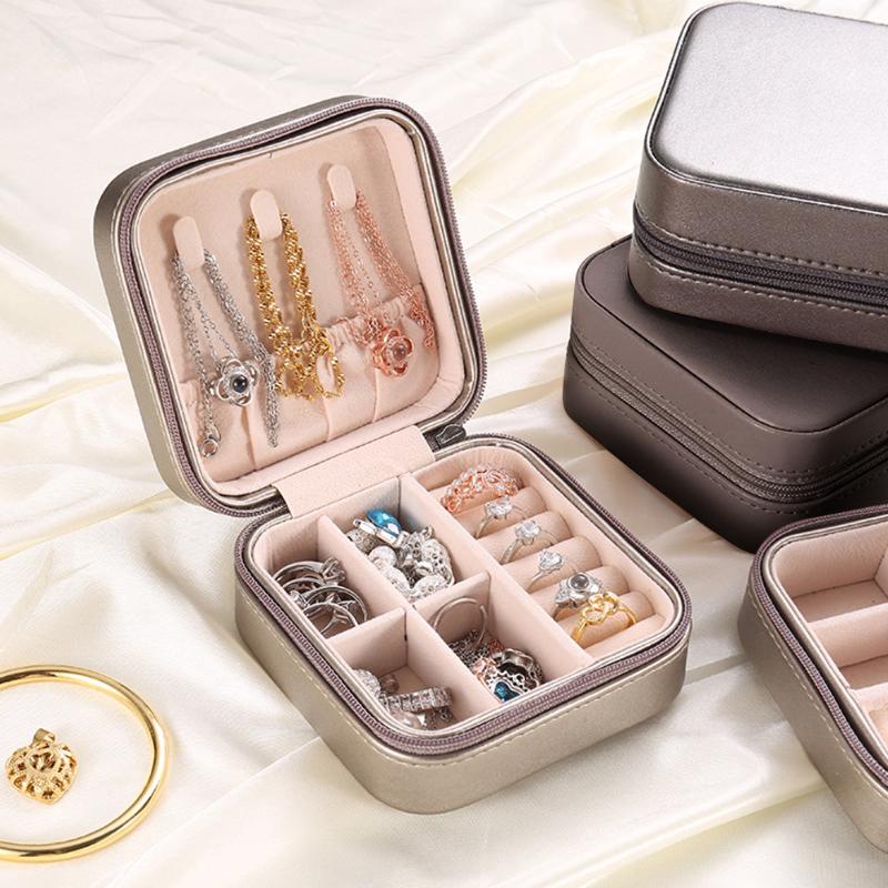 Jewelry Pouches, Bags Universal Organizer Display Travel Case Boxes Portable Box Button Leather Storage Zipper Jewelers, Pink;blue
Jewelry Pouches, Bags Universal Organizer Display Travel Case Boxes Portable Box Button Leather Storage Zipper Jewelers, Pink;blue