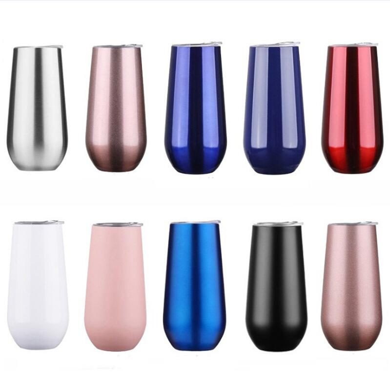 6oz Wine Tumbler mug 12 Colors Insulated Vaccum Cup Stainless Steel Glass Water Beer от DHgate WW