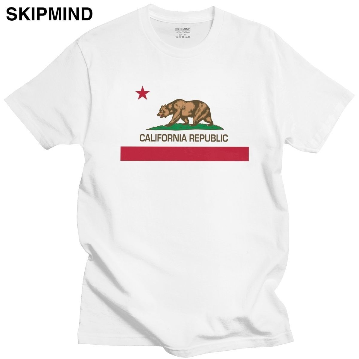 Fashion Republic T Shirt Men Short Sleeve 1846 California State Flag Bear T-shirt Pure Cotton Summer Tee Tops
Fashion Republic T Shirt Men Short Sleeve 1846 California State Flag Bear T-shirt Pure Cotton Summer Tee Tops