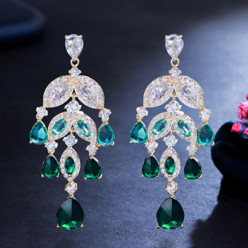 Dangle & Chandelier ThreeGraces Luxury Green Cubic Zirconia Leaf Shape Long Tassel Drop Earrings For Women Trendy Wedding Jewelry ER687, Silver
Dangle & Chandelier ThreeGraces Luxury Green Cubic Zirconia Leaf Shape Long Tassel Drop Earrings For Women Trendy Wedding Jewelry ER687, Silver
