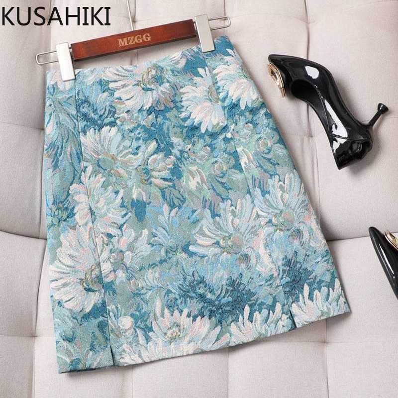 KUSAHIKI Woman Floral Oil-painted Skirts Summer High Waisted A-line Mini Skirt Causal Korean Elegant Faldas De Mujer 6H643 210602, Blue
KUSAHIKI Woman Floral Oil-painted Skirts Summer High Waisted A-line Mini Skirt Causal Korean Elegant Faldas De Mujer 6H643 210602, Blue