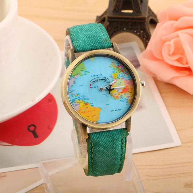 Wristwatches Fashion Men And Women Quartz Watch Airplane Map Pin Buckle Belt Unisex Earth Top Brand, Black
Wristwatches Fashion Men And Women Quartz Watch Airplane Map Pin Buckle Belt Unisex Earth Top Brand, Black