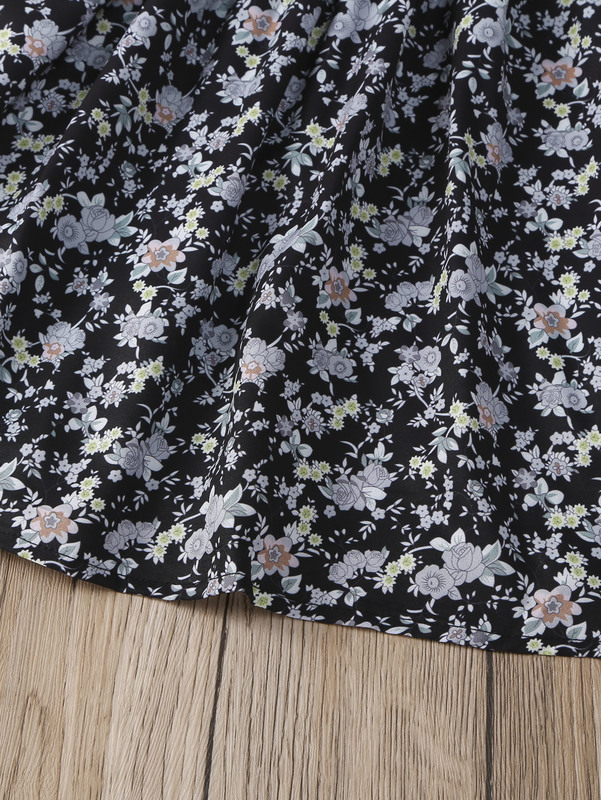 Toddler Girls Floral Print Tie Shoulder Cami Dress SHE
