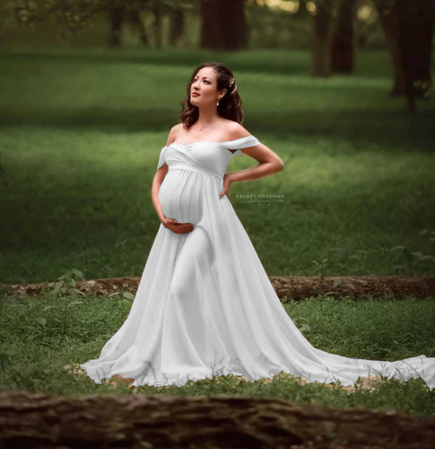 Sexy Maternity Dresses For Photo Shoot Pregnancy Dress Photography Prop Shoulders Dresses Pregnant Women Clothes R230519