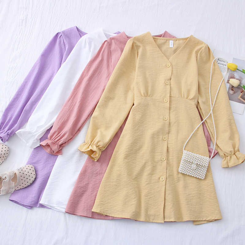 Elegant Spring Autumn Women Dress Casual Solid V-Neck Flare Sleeve Single-Breasted Button Female Dresses W138 210526, Green
Elegant Spring Autumn Women Dress Casual Solid V-Neck Flare Sleeve Single-Breasted Button Female Dresses W138 210526, Green