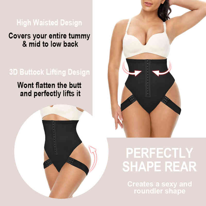 Velssut Butt Lifter Tummy Control Panties Booty Lift Pulling Underwear Body Shaper Waist Trainer Corset Shapewear Plus Size 220124