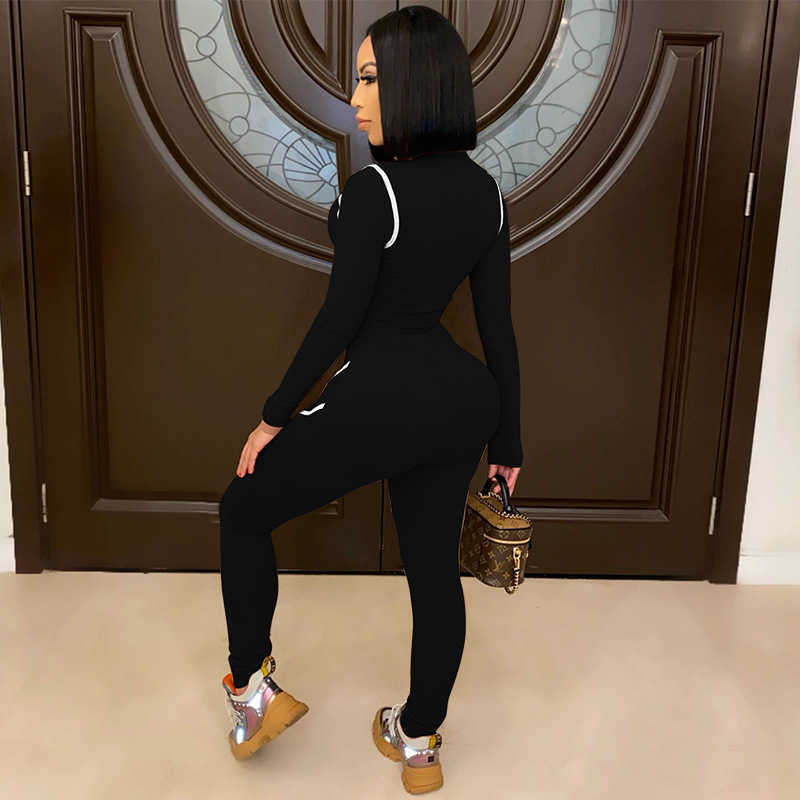 ANJAMANOR Sexy Long Sleeve Two Piece Tracksuit Set Sports Wear 2 Piece Joggers Set Women Sweat Suits Matching Sets D37-DF33 Y0625