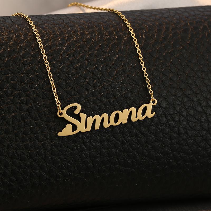Custom Name Necklace With Little Heart Personalized Pendant Stainless Steel Birthday Gift Chains, Silver
Custom Name Necklace With Little Heart Personalized Pendant Stainless Steel Birthday Gift Chains, Silver