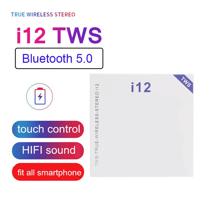 i12 TWS Wireless Headsets Bluetooth V5.0 AP2 Stereo Sound Earbuds Por Up Window White Charging Box
i12 TWS Wireless Headsets Bluetooth V5.0 AP2 Stereo Sound Earbuds Por Up Window White Charging Box