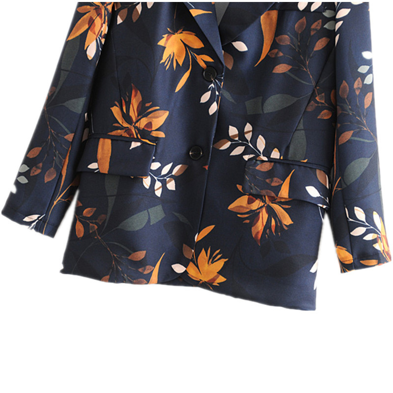 beauty Fashion Office Lady Blazer Women Printed Sunscreen Casual Loose Suit Jacket Spring Autumn Outrware 210514