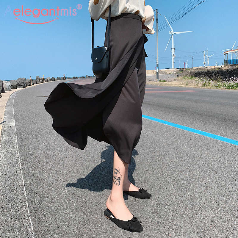 Aelegantmis Korean Casual Vintage Spite Long Skirt Women Elegant Lace Up Loose Beach Female All Match Chic 11 Colors 210607, Gray
Aelegantmis Korean Casual Vintage Spite Long Skirt Women Elegant Lace Up Loose Beach Female All Match Chic 11 Colors 210607, Gray