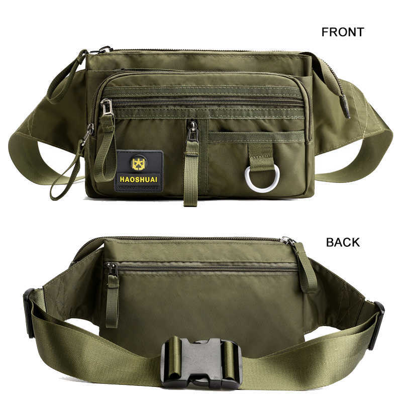 Anti-theft Money Pocket Phone Chest Bag Waterproof Zipper Nylon Men Waist Belt Bags Shoulder Pack Women Bum Bag Fanny Packs Male 210708