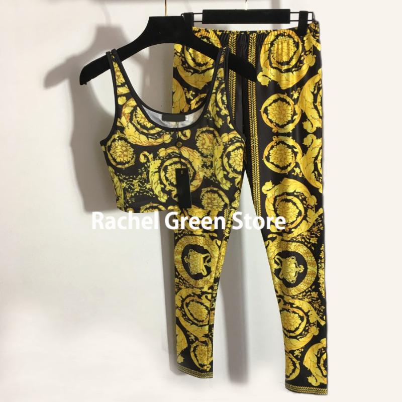 women's two piece pants luxury design fashion set outfits for women classic print slinm fit cropped + high waist stretch legging, White
women's two piece pants luxury design fashion set outfits for women classic print slinm fit cropped + high waist stretch legging, White