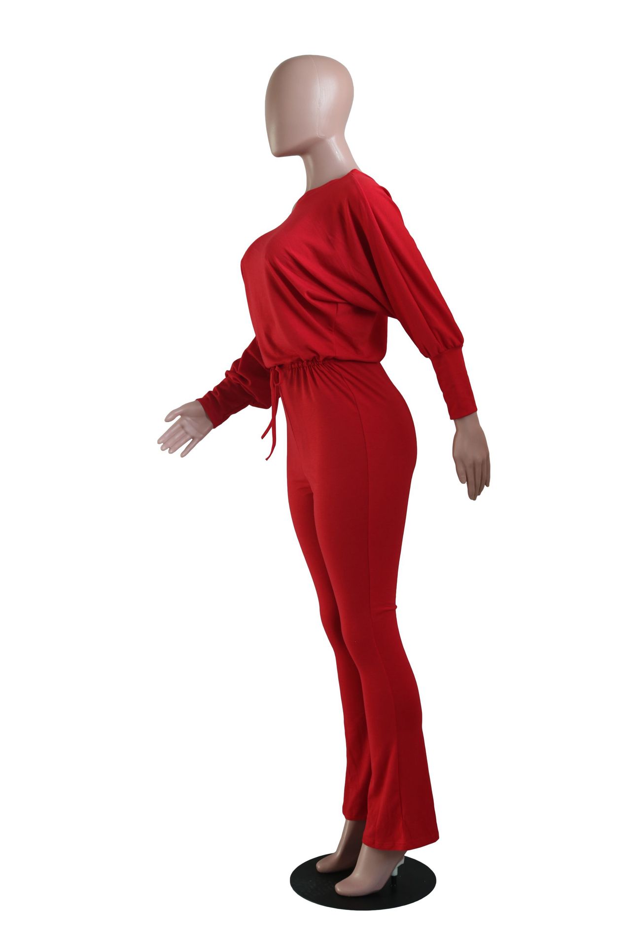 Women Jumpsuits Solid Color Bat Sleeve Casual Jumsuits For Fashion 2 Peice Outfits