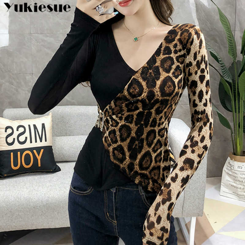 Shirts for women ladies tops long sleeve shirt Leopard V-Neck solid t t top plus size clothing 210608, Black
Shirts for women ladies tops long sleeve shirt Leopard V-Neck solid t t top plus size clothing 210608, Black
