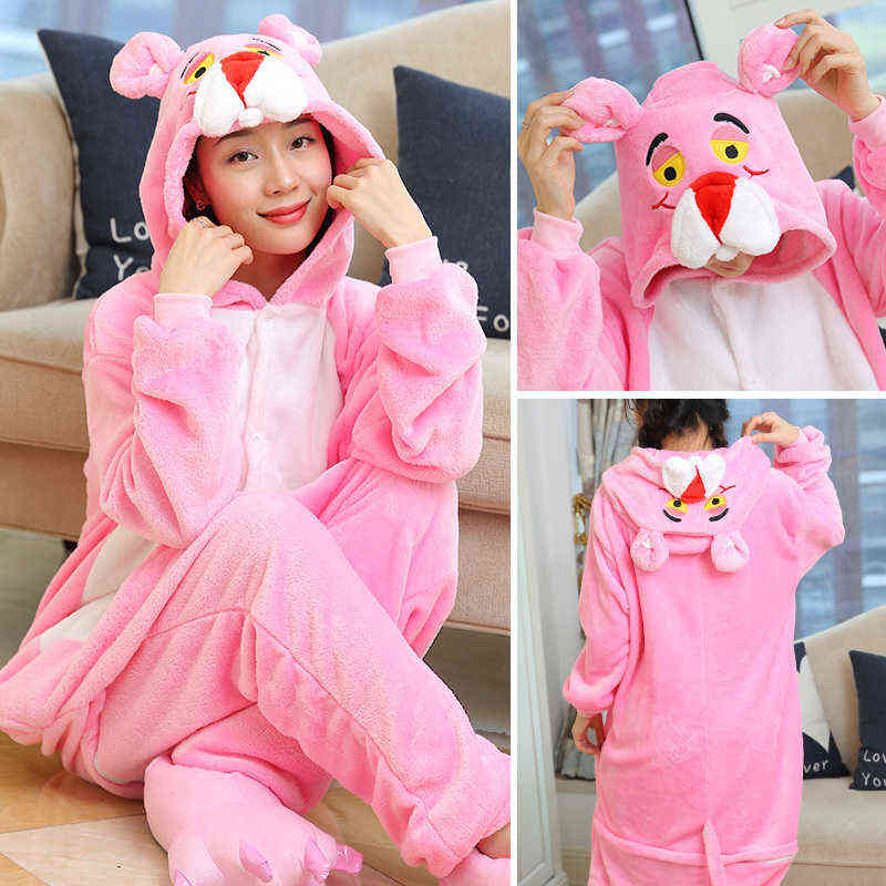 Children Panda Pajamas Winter Sleepwear Boys Onesies Girls Sets Stitch Unicorn Animal Kids Pyjama Pijama 211130